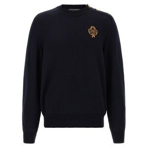 Dolce & Gabbana Blue Virgin Wool Men's Cardigan